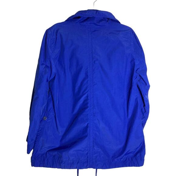 Eileen Fisher Royal Blue Funnel Neck Anorak Utility Windbreaker Jacket - M - Picture 7 of 7